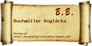 Buchmüller Boglárka névjegykártya
