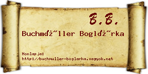 Buchmüller Boglárka névjegykártya
